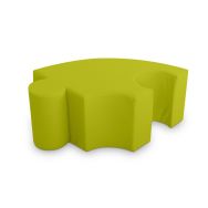 Poufs puzzle H.20cm courbe LXHXP:55x20x55 cm