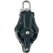 Poulie plastique D55mm - accroche inox - pour cordage D12mm - Wichard