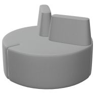 Pouf Tri Ply Ø 115 cm + avec dossiers tissu enduit