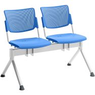 Poutre campus polypropylène pour visiteur - 2 places - Bleu