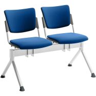 Poutre campus tapissée tissu pour visiteur - 2 places - Quadrifoglio