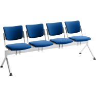 Poutre campus tapissée tissu pour visiteur - 4 places - Quadrifoglio