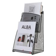 Présentoir de table Prez 3 compartiments format A4 métal mesh noir