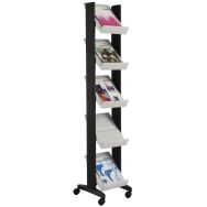 Présentoir mobile Eco simple face coloris  anthracite/gris