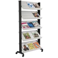Présentoir mobile Eco triple face coloris anthracite/gris