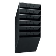 Présentoir mural Flexibox - A4, A5 et 1/3 A4 - Noir