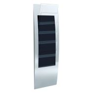 Présentoir mural Varia - 6 cases - format :A4, A5 et 1/3 A4 - Argent