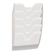 Présentoir mural magnétique - 5 compartiments, Coloris : Transparent