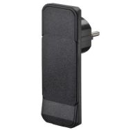 Prise électrique et T plate - Noir