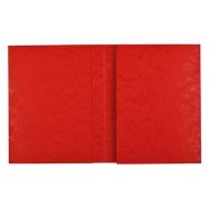 Protège-cahier carte lustrée forte 2 très grands rabats 225g 17x22 cm - Rouge