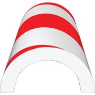 Protège tuyau en demi-cercle - Rouge/Blanc - Ergomat