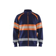 Pull de travail haute-visibilité couleur Orange marine
