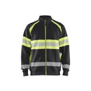 Pull de travail haute-visibilité en Noir Jaune