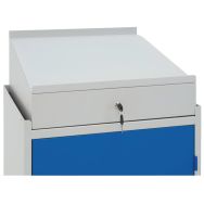 Pupitre - L x h x p : 52,5 x 23 x 49,3 cm Gris/Bleu