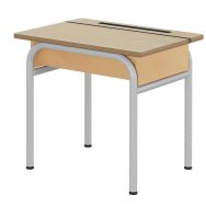 Pupitre Lutrin 70 x 50 cm T4 MDF stratifié chants vernis hêtre/gris