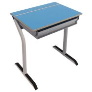 Pupitre avec tablette rabatable Versa M T6 pied gris-Vanerum