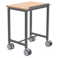 Pupitre d'atelier roulant réglable en hauteur plateau inclinable