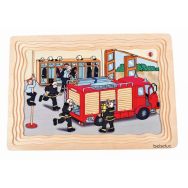 Puzzle à 4 niveaux 'les pompiers'