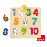 Puzzle boutons numéros 1 à 10 en bois