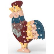 Puzzle chiffres et lettres coq
