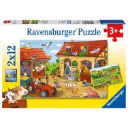 Puzzles 2x12 pièces Le travail à la ferme