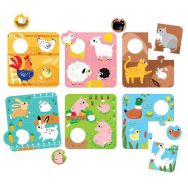 Puzzles d'association animaux de la ferme