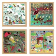 Puzzles de conditions météorologiques extrêmes,ensemble de 4