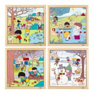Puzzles des saisons - ensemble de 4