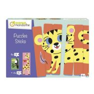 Puzzles sticks carton animaux savane