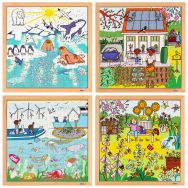 Puzzles sur la nature et le climat - ensemble de 4