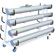 Ratelier de rangement sur roulettes 4 paires de poteaux