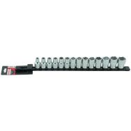 Rack 14 douilles 6 pans 1/2 taille 8 à 24mm