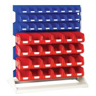 Rack a Bacs Fixe H 1125 mm Double Faces avec 48 Bacs N