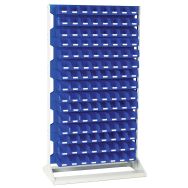 Rack a Bacs fixe H 1775 mm Simple Face + 120 Bacs N°2 bleu