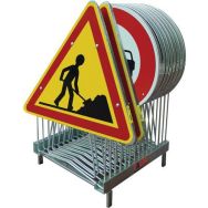 Rack à panneaux en acier galvanisé - Lot de 15