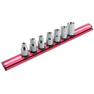 Rack aimanté de 7 douilles 1/2'' Torx