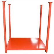 Rack mobile tube ajouré + tôle avec 4 chandelles de 1549 mm