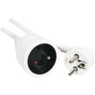 Rallonge secteur tripolaire - Blanc - 5m