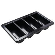 Ramasse-couverts GN 1/1 en plastique noir