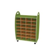 Range-chaussures Emma double entrée - Coloris Anis/Orange