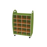 Range-doudous Emma double entrée - Coloris Anis/Orange