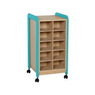 Range-doudous biface Lili coloris bleu turquoise