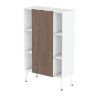 Range. haut Teni pieds métal lg.100 cm ht.160 cm 1 porte 6 niches