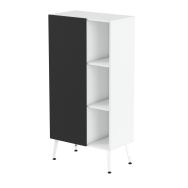 Range. haut Teni pieds métal lg.80 cm ht.160 cm 1 porte 3 niches