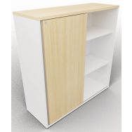 Rangement avec porte coulissante à serrure