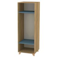 Rangement penderie Silphy sans portes 2 étagères bleu