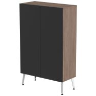 Rangment haut Teni pied métal 2 portes battantes hauteur 160 cm