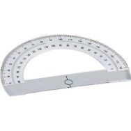 Rapporteur cristal plastique en degrés 12 cm