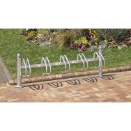 Râtelier à vélo ovale NY 5 places côte à côte galvanisé