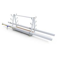 Ratelier de rangement sur roulettes 4 paires de poteaux
